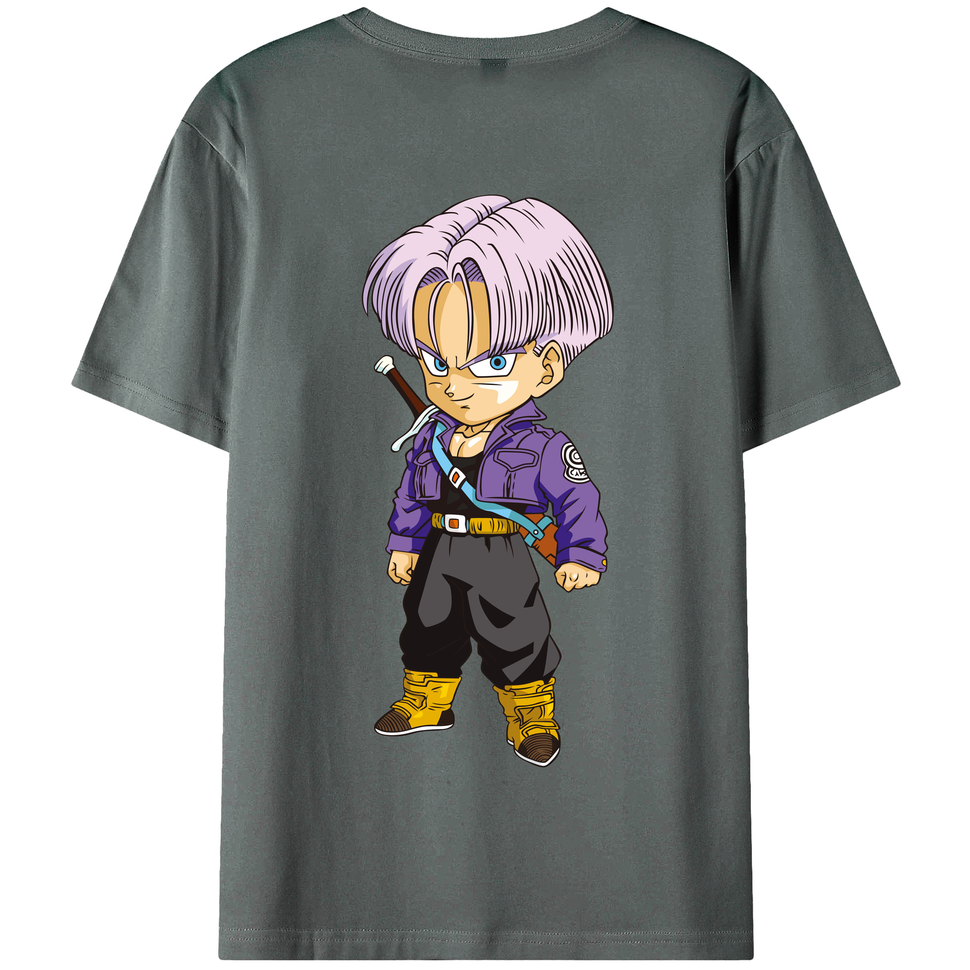 （画像用） ドラゴンボール トランクス（Torankusu）DRAGON BALL Trunks 綿100％半袖Tシャツ（背面プリント）